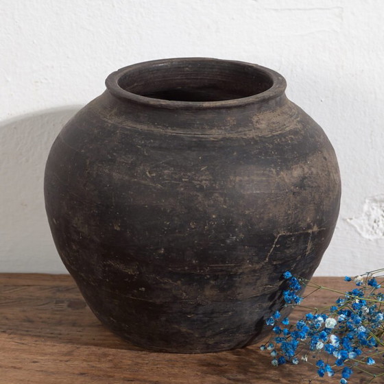 Vase en céramique ancien style wabi sabi (c.1900) #4 – Ceramic (photo 7 of 28)