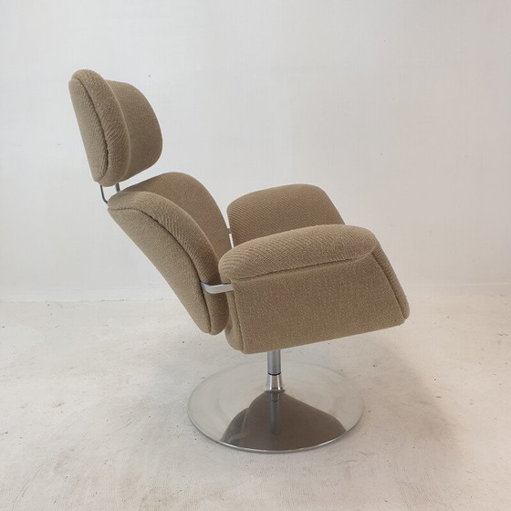 Image 1 of Fauteuil et ottoman Big Tulip vintage par Pierre Paulin pour Artifort, 1980