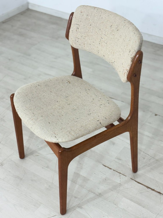 Set van 4 Deense designstoelen uit het midden van de 20e eeuw / Teakhouten eetkamerstoelen / Keukenstoelen (photo 9 of 14)