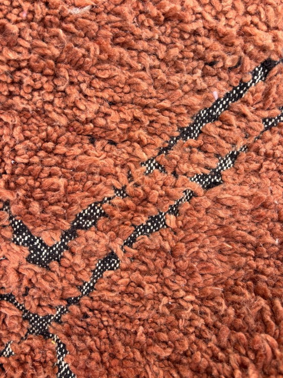 Image 1 of Moroccan Rug Handmade Wool Rug Beni Ouarain Style Berber Rug Boho Rug Neutral Brown Rug Minimalist Area Rug