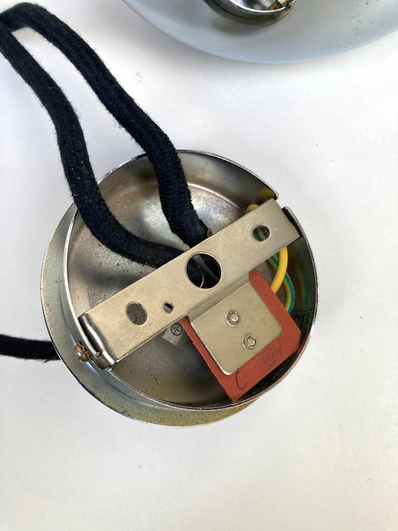 Image 1 of 2 lampade a sospensione vintage in metallo cromato degli anni '90