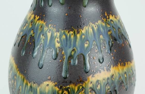 Image 1 of Vaso vintage della Germania occidentale di metà secolo, modello Dumler &amp; Breiden, 122/30, con raro motivo colorato