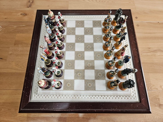 Raj Verzamel schaakspellen van Franklin Mint Porselein, jaren 70, Set van 33 – Decoratieve objecten (photo 10 of 19)