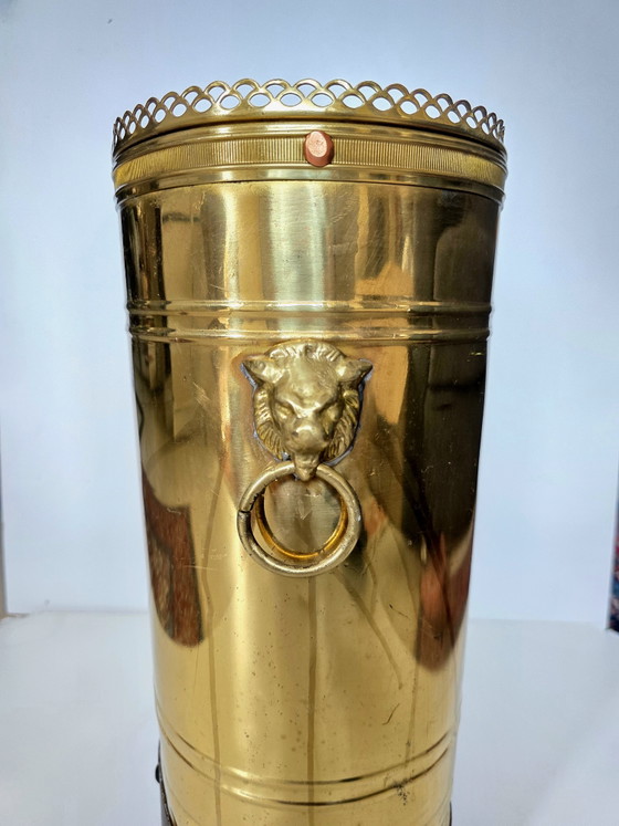 Vintage French Brass Eclair Vermorel Umbrella Stand / Planter – Cast Iron (photo 6 of 10)