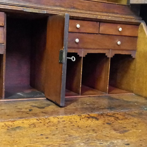Image 1 of Engelse Top secretaire ca. 1770