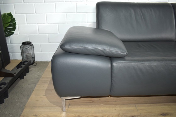 Image 1 of Ledersofa Loop Willi Schillig Mit Hocker Ledercouch Schlafsofa Couch Sofa Ecksofa