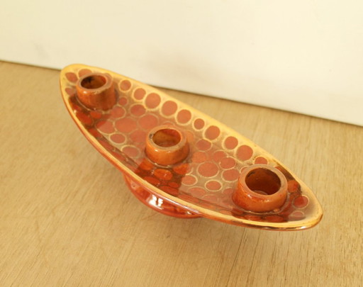 Candeliere in ceramica tedesco Jasba Keramik, stile lava grossa anni '60-'70.