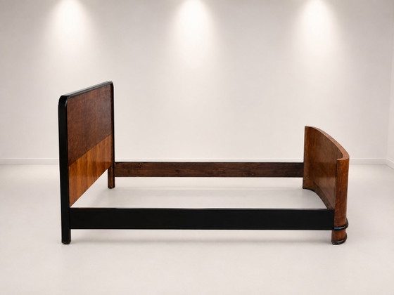 Raro letto Art Déco di Osvaldo Borsani – Letti matrimoniali, Wood, Glass (photo 4 of 8)