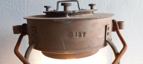 Juego de 3 linternas de barco originales – Tavernier Ostend – Bureau Veritas – Serie numerada 527/529/530 – (photo 9 of 11)