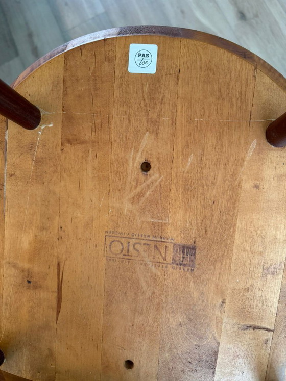 Image 1 of Mesa de comedor de teca (TT23) Cees Braakman para Pastoe + 7 sillas de teca Spindle (SH41) Yngve Ekstrom para Nesto/Pastoe