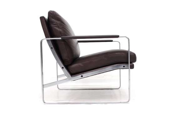 Image 1 of Zo goed als nieuw! Walter Knoll Fabricius 710 loungestoel, fauteuil met premium leer, originele prijs €5998.