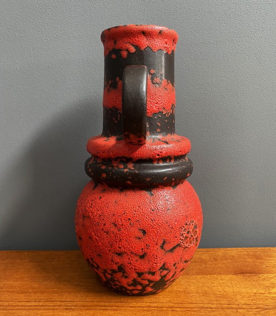 Scheurich Vase Model 428-26 Red And Black West Germany Pottery – Ceramic (photo 8 of 12)