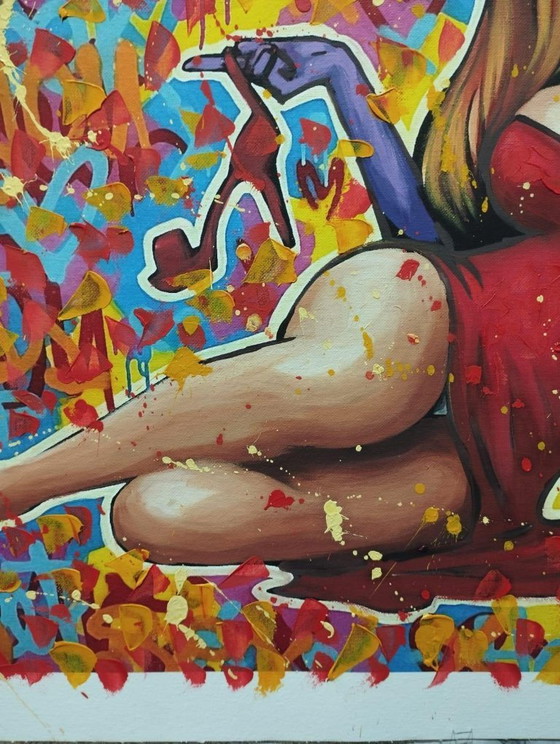 Alberto Ricardo - Jessica Rabbit - Artist's painting – Paintings & Drawings, Canvas (photo 5 of 15)