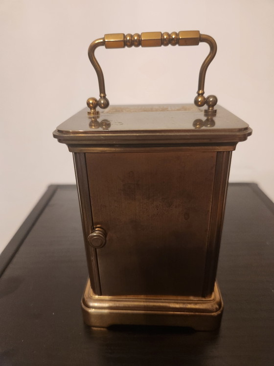 Image 1 of Prachtige Messing Matthew Norman Reisklok (Swiss Made) – Quartz