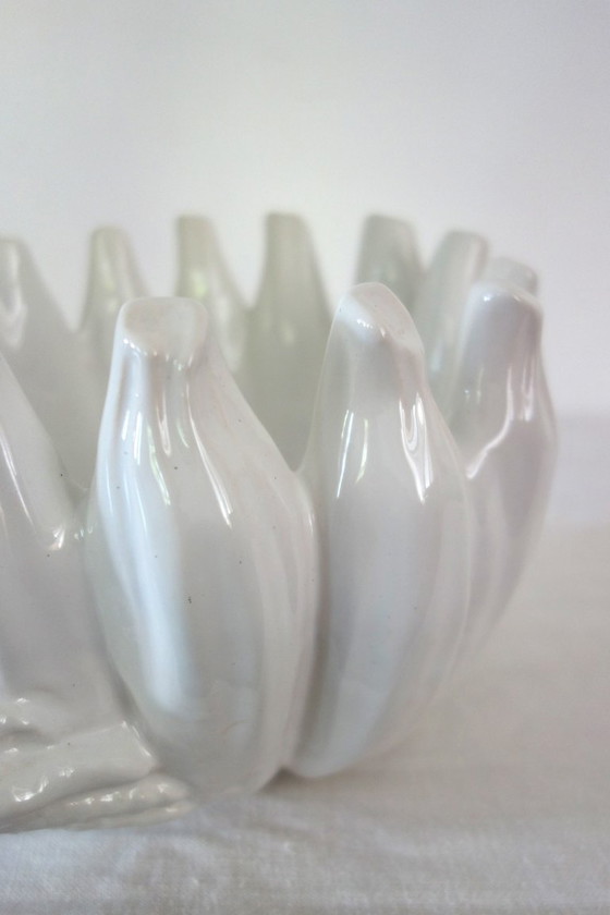 Image 1 of Vintage handcrafted ceramic plant pot, Italy