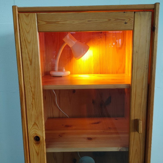 Image 1 of Vetrina svedese vintage Ikea anni '70/'80 in legno di pino