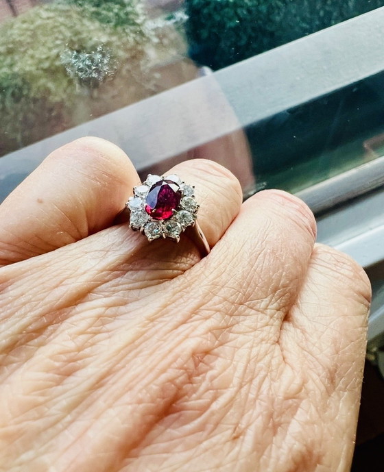 Image 1 of Brambilla Milano Ring - 1.30ct Ruby & Extra/IF Diamonds - Certified 1989