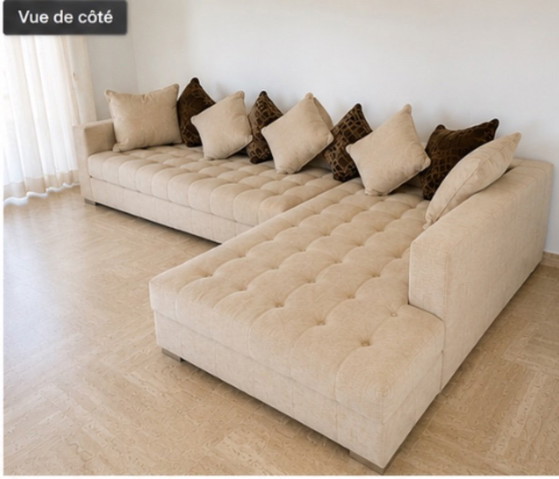 High-end custom-made corner sofa, 322 cm - Exceptional condition – Textile (photo 2 of 5)