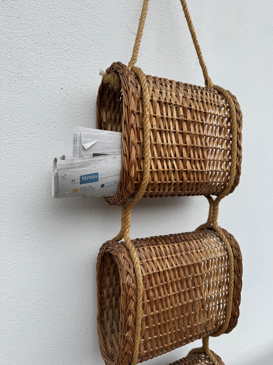 Servitore sospeso in vimini rattan anni '60 – Decorazioni murali (photo 8 of 13)