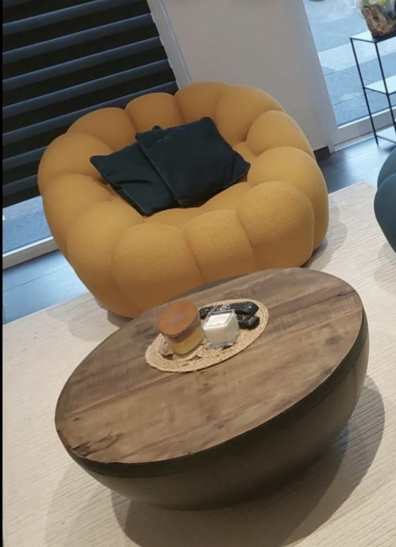 Image 1 of Fauteuil Bubble La Roche Bobois Techno 2D couleur curry