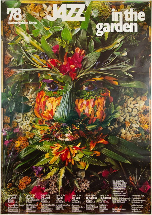 Jazz en el jardín – 1978 – Póster vintage original de Günther Kieser | 119 × 84 cm | Alemania