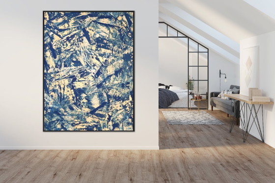 Image 1 of Jürgen Angeler - Cubismo azul y dorado