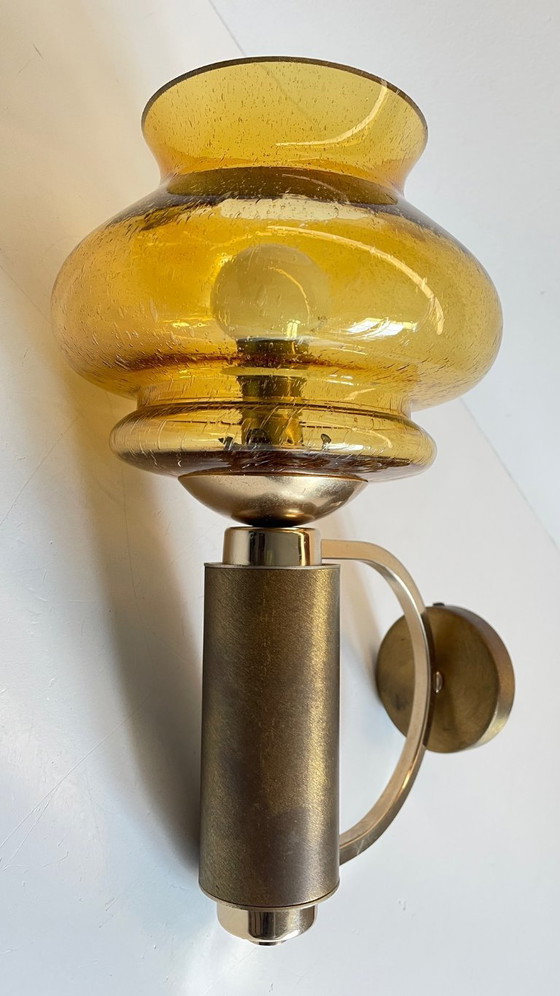 Image 1 of APPLIQUE LAITON Verre Bullé VINTAGE