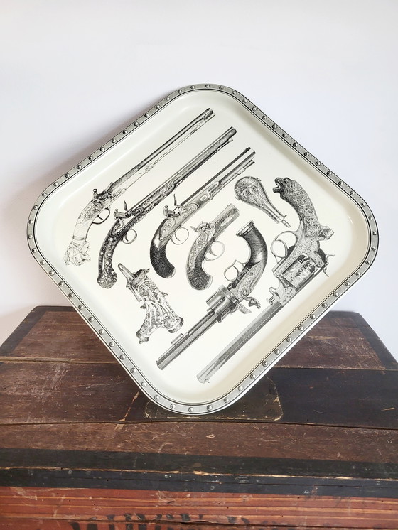 Image 1 of Plat de service en métal, Piero Fornasetti, Italie, 1960