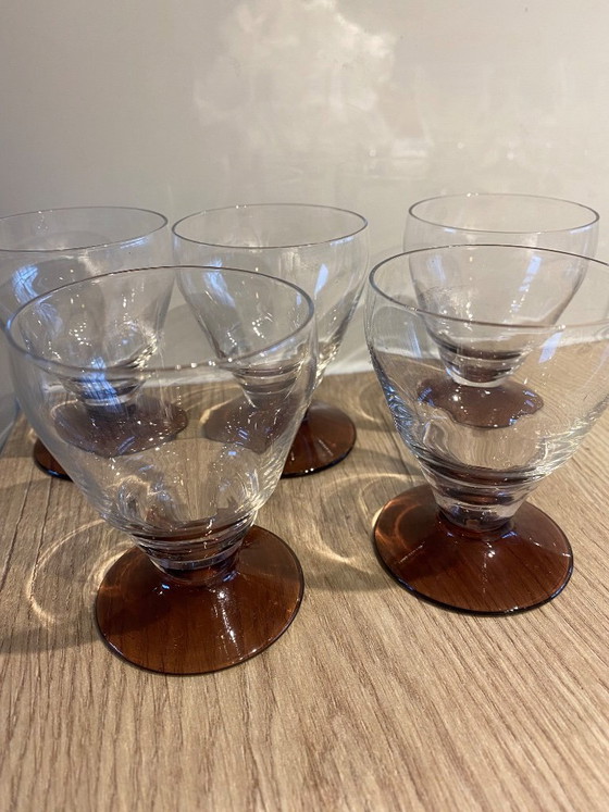 Image 1 of Kristalunie Maastricht vier Weingläser 1935