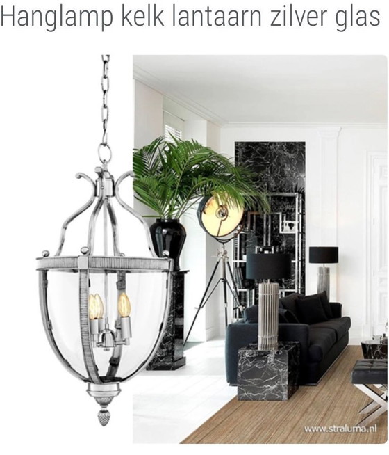 Image 1 of Lampada a sospensione di lusso Casa Padrino - Lampadario a calice/lanterna