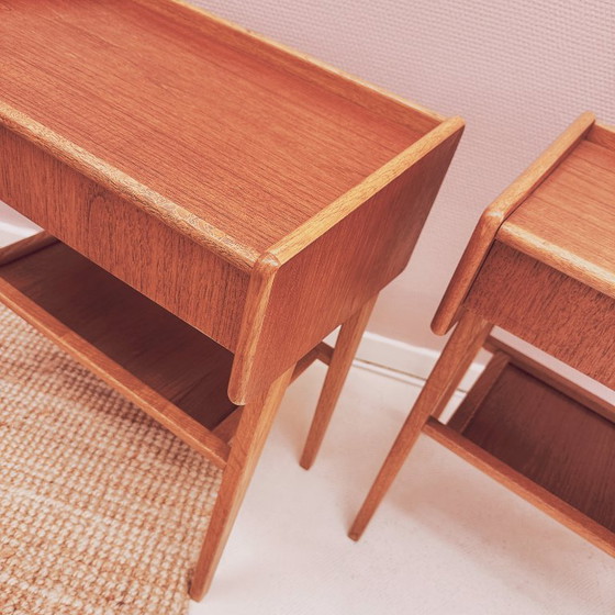 Image 1 of Paire de tables d'appoint fabriquées par Venesta Finland, années 1960