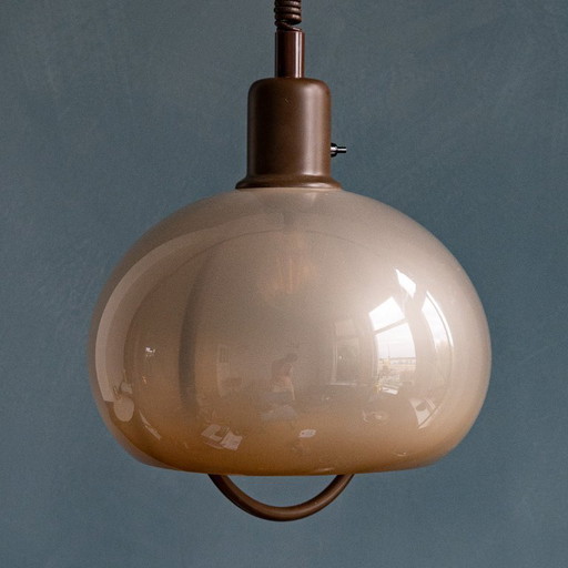 Vintage Brown Herda mushroom Pendant Lamp