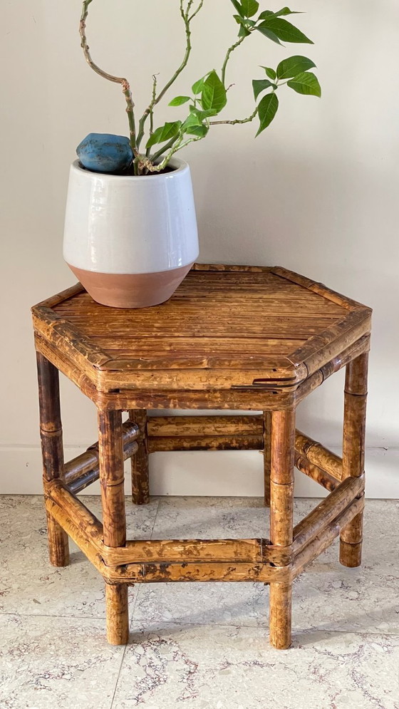 Image 1 of Vintage bamboo coffee table