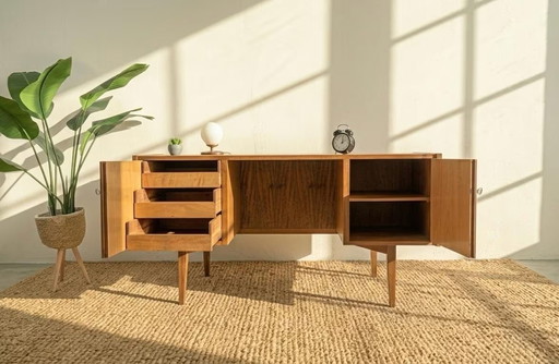 Desk, table, secretary, cabinet, vintage mid-century 60s retro