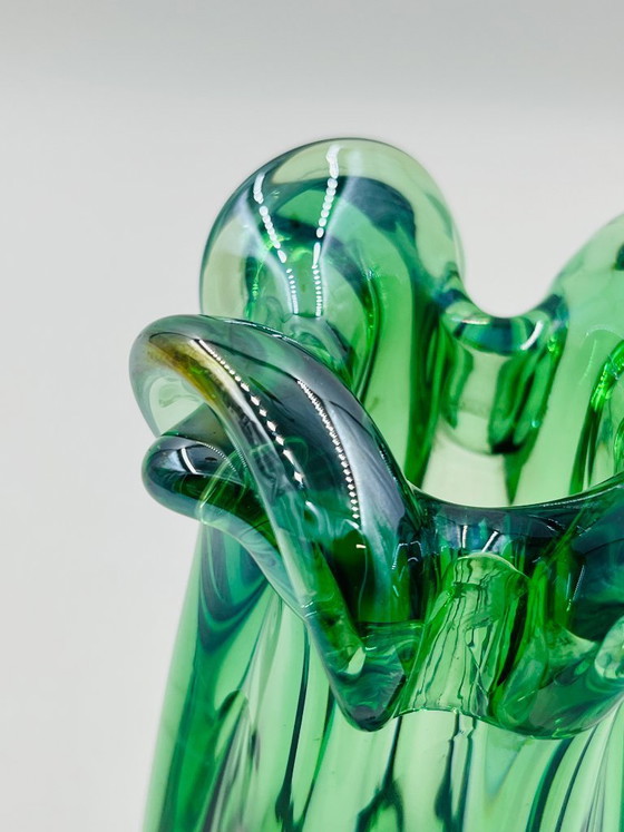Image 1 of Sculptural vase in blown Bohemian glass attributed to Jan Beránek