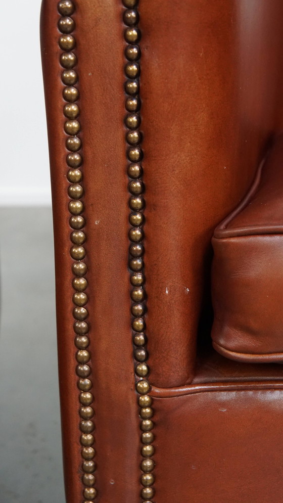 Image 1 of 2 poltrone da club in stile inglese realizzate in pelle di vacchetta