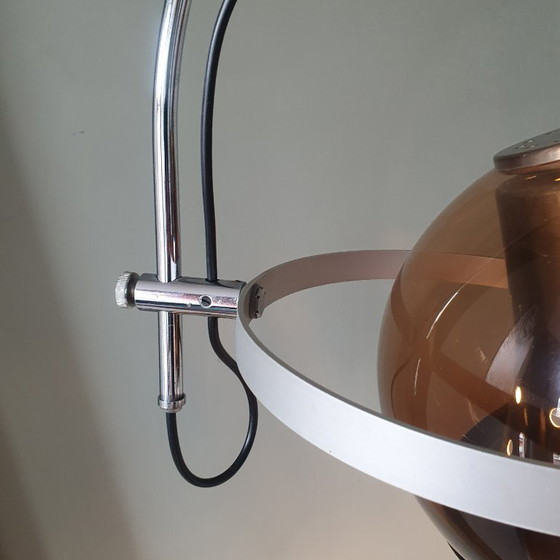 Vintage Dijkstra adjustable wall light, Space Age arc lamp, Dijkstra Lampen, Chrome, Metal, Brown (photo 6 of 15)