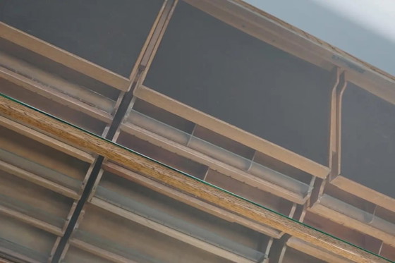 Image 1 of Antiker deutscher Ladentisch aus Eiche / Kurzwarenschrank / Vitrine, ca. 1950