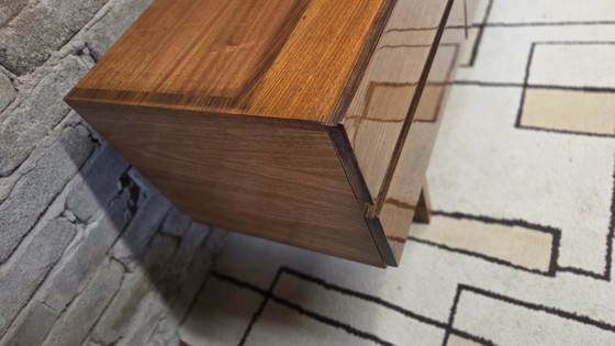 Image 1 of Vintage Scandinavian teak lowboard – Minimalist sideboard from the 60s/70s