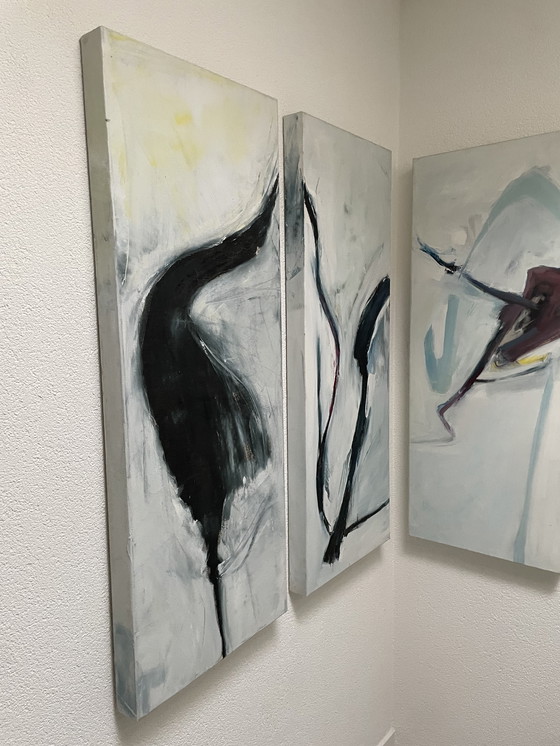 Image 1 of 7 luik schilderijen van Adriaan Nieuwenhuis