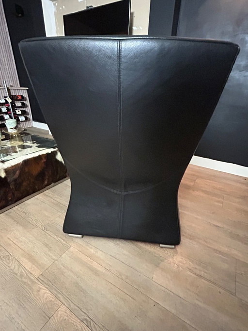 Rolf Benz 322 armchair - black leather