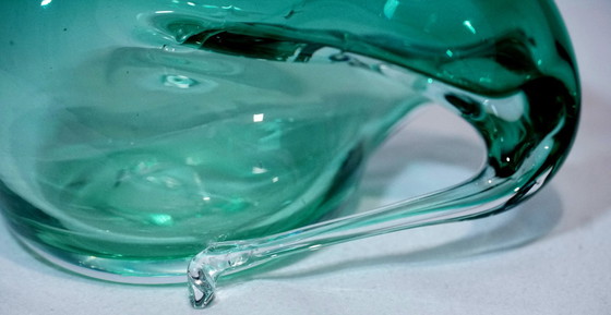 Image 1 of Prachtige smaragdgroene Murano glazen schaal