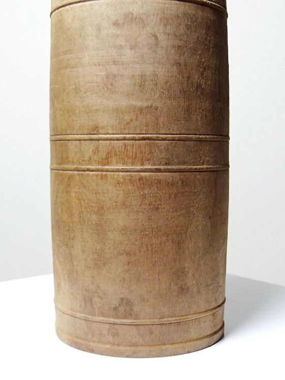 Image 1 of Ancien étui/boite en bois tourné, XIXe-XXe Mécanique ? Apiculture ?