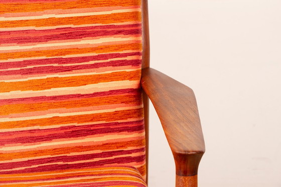 Image 1 of Pareja de sillones daneses en teca maciza y tela, modelo GM5 de Svend Aage Eriksen para Glostrup 1960.