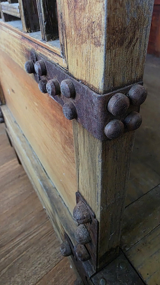 Image 1 of Antica portantina cinese palanchino con ruote, circa 1900