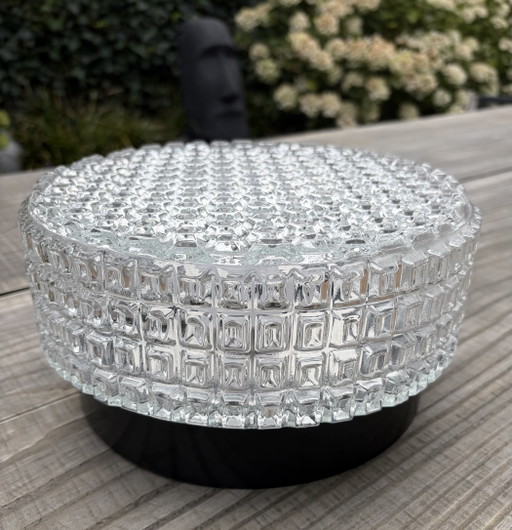 Lampada da soffitto Niko, Belgio, 1960 – plafondlampen, Glass, Plastic