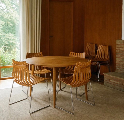 4 Scandia Jr. Chairs – Fjordfiesta, eettafels, Aluminium