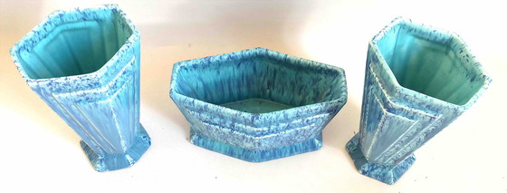 Image 1 of Juego de chimenea Art Déco de 3 piezas