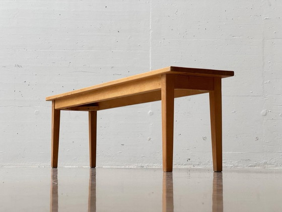 Image 1 of Banc/siège simple en bois de hêtre, Suisse, années 1970