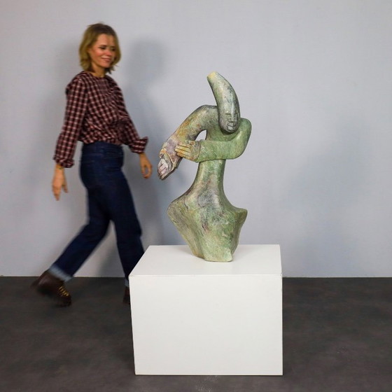 Image 1 of Shona Warrior Hand-Carved Sculpture